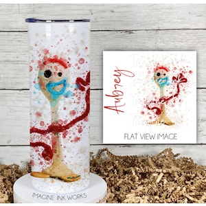 Tumbler Forky Toy Story 20oz Skinny Tumbler - Disney Character Waterbottle Stainless Steel Water Bottle Toy Story Woody Buzz Lightyear Cup