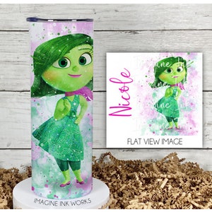 Vaso delgado de 20 oz con el logo de Disney de Inside Out Movie Emotions, botella de agua de acero inoxidable, taza y taza