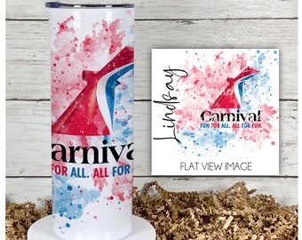 Tumbler Cruise Time 20oz Skinny Tumbler - Waterbottle Stainless Steel Water Bottle Private Island Beach Buffet Drink Package Ship Cup