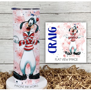 Tumbler Disney Cruise Line Characters in Cruise Outfits Goofy 20oz Skinny Tumbler - Waterbottle Stainless Steel Water Bottle Cup Mug