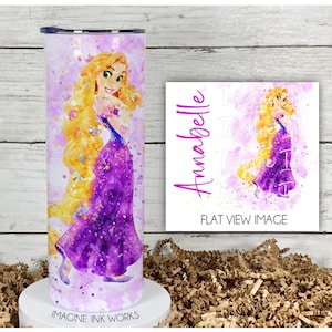 Tumbler Rapunzel Princess 20oz Skinny Tumbler - Disney Charakter Wasserflasche Edelstahl Wasserflasche Tangle Flynn Rider Cup Mug