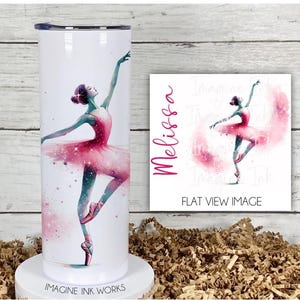 Tumbler Ballet Pink Dance 20oz Skinny Tumbler - Sports Ballet Rap Contemporary Waterbottle Stainless Steel Water Bottle Cup Mug