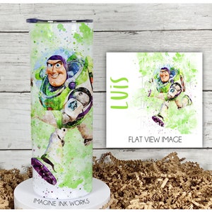 Tumbler Buzz Lightyear 20oz Skinny Tumbler - Disney Character Waterbottle Stainless Steel Water Bottle Toy Story Movie Woody Cup Mug