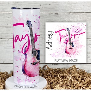 Tumbler Taylor Concert Tumbler Swift Guitar 20oz Skinny Tumbler - Eras Design Tour Waterbottle Stainless Steel Water Bottle Cup Mug