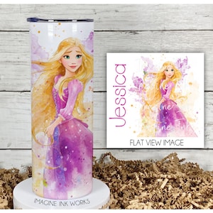 Tumbler Rapunzel Princess 20oz Skinny Tumbler - Disney Charakter Wasserflasche Edelstahl Wasserflasche Tangle Flynn Rider Cup Mug