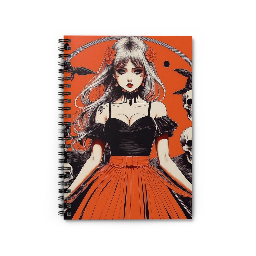 Anime Orange Spiral Notebook Ruled Line, Hentai Manga Comic Book School ...