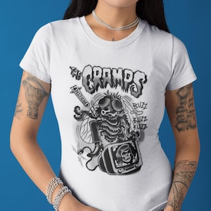 ザ・クランプス メンズ サイコビリー Tシャツ ブラックレザー ザ・クランプス メンズ サイコビリー Tシャツ ブラックレザー