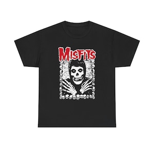 Misfits Skull Tee: Horror Punk Crimson Ghost Graphic Shirt