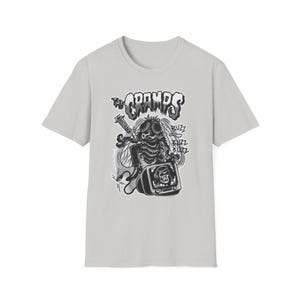 The Cramps Punk Psychobilly T-Shirt, Buzz Human Fly Design image 3