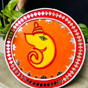 Mud & Mirror Art,Lippan Art,Wall Hanging Art,Wall Decor,Home Decor, Mirror Art,Wood Art,Mirror Art,Indian Art,Return Gift,Housewarming Gift