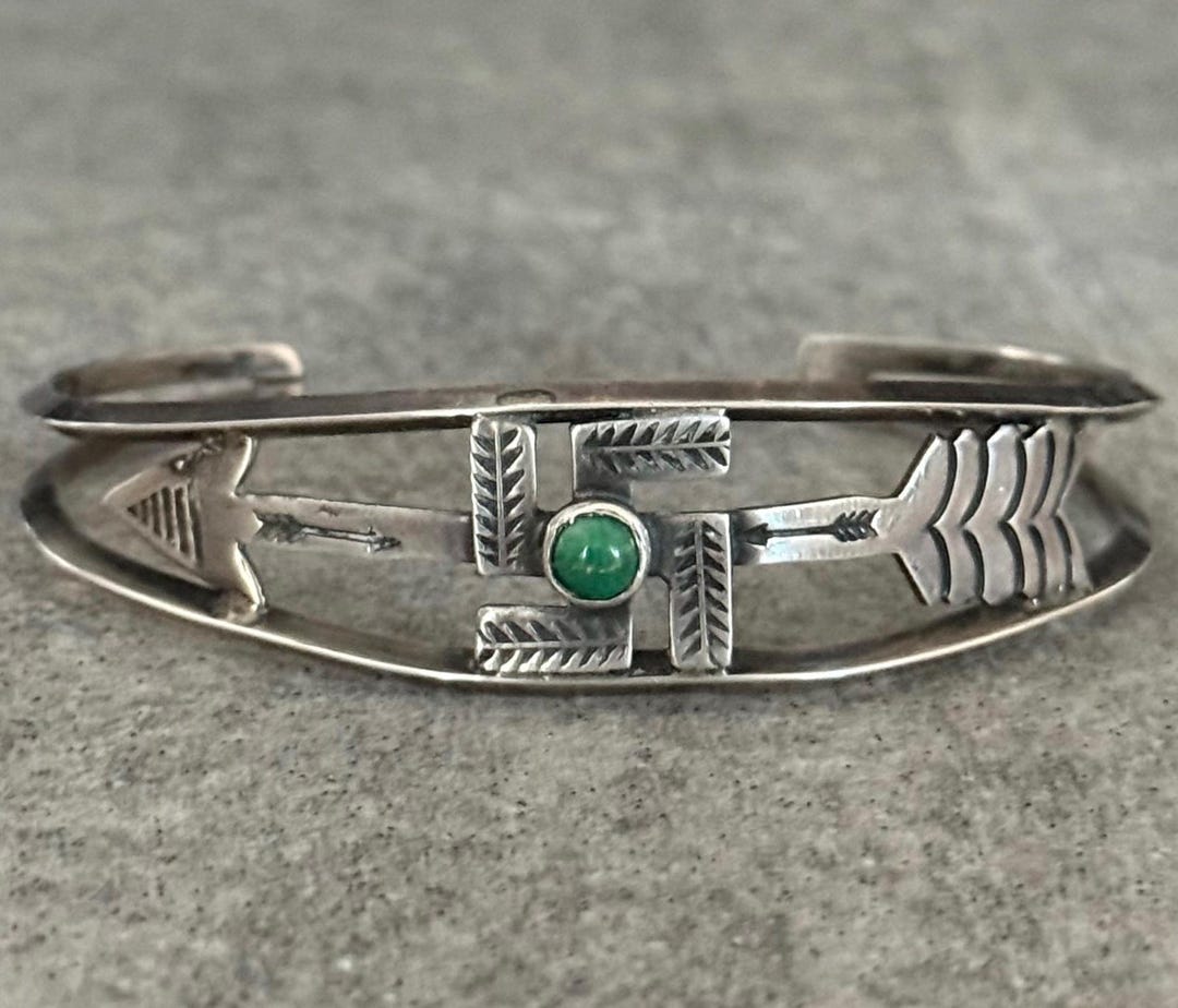 Old Pawn Vintage Native American Fred Harvey Era Navajo Turquoise CUT ...
