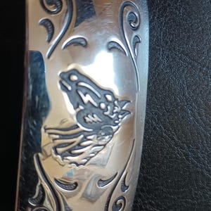 Vintage Horse Belt Buckle with Flowered Leather Belt