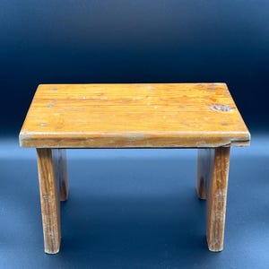 Small Vintage Rustic Wooden Stool