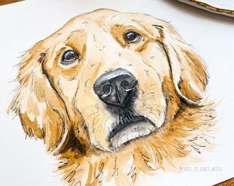 1-2 Pet Custom Dog Puppy Pet Animal Portrait Painting