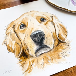 1-2 Pet Custom Dog Puppy Pet Animal Portrait Painting Bild 1