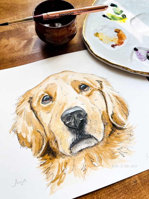 2 Piece Golden Retriever PJ Set - Watercolor 2 Piece Golden Retriever PJ Set - Watercolor