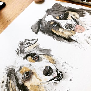 1-2 Pet Custom Dog Puppy Pet Animal Portrait Painting Bild 5