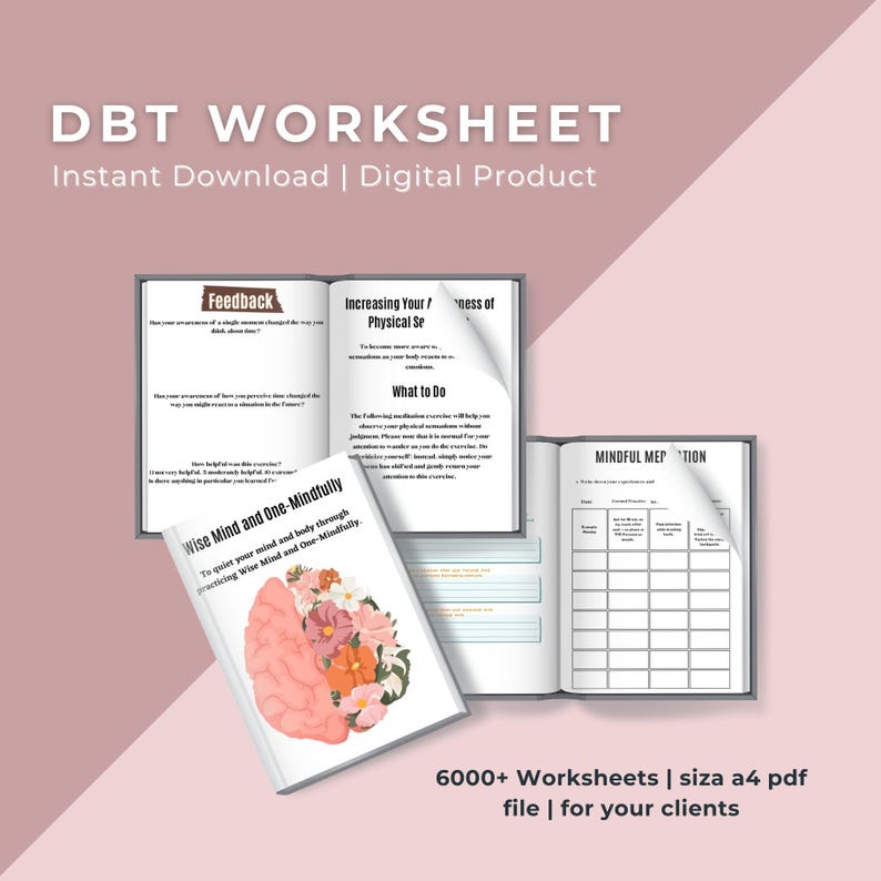 6000+ DBT Worksheets PLR , DBT Bundle With Private Label Rights, Dbt ...
