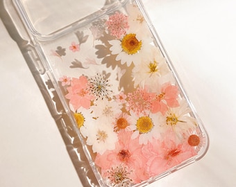 Pressed Real Flower Phone Case: Botanical iPhone & Galaxy Cover