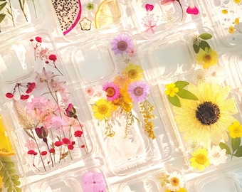 daisy Real Flower Pressed Dried Fruit Phone Case, iPhone 17 E 16 E 15,14,13,12, Mini, Pro Max, Plus, Samsung Galaxy S 23 24 25 26 Ultra Gift