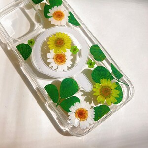 MagSafe Handmade real pressed blue & pink flower clear floral Phone case iPhone 18 17 16 E 15 14 Plus Pro Max 13 Flowers Samsung S 26 25 24 image 17