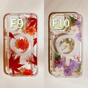 Custodia trasparente con fiori pressati MagSafe per iPhone 17 Air 16 e 15 14 13 12 Pro Max e custodie Ultra Floral per Samsung S 23 24 25 26 immagine 6