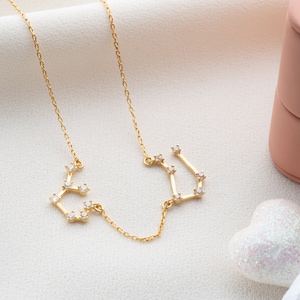 Naszyjnik zodiaku z kamieniem szlachetnym Naszyjnik z wieloma znakami zodiaku Naszyjnik srebrny Prezent ze znakiem zodiaku Naszyjnik prezent dla mamy
