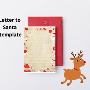 Plantilla de carta a Papá Noel para descargar al instante