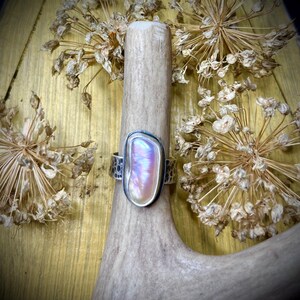 Biwa Pearl and Sterling Silver  Ring. Size 8