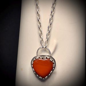 Heart Shaped Rosarita and Sterling Silver pendant.