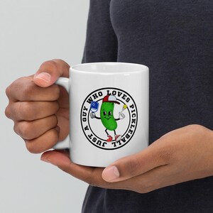 Just a Guy Who Loves Pickleball Mug | Sport Gift for Pickle Ball Baller | Funny Present