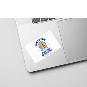 Burgare PNG: Bara här för hamburgarna, rolig matälskaregrafik (digital nedladdning) bild 4