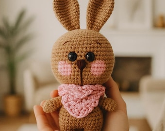 Patrón de conejito de crochet: Juguete de conejo amigurumi (Patrón PDF)