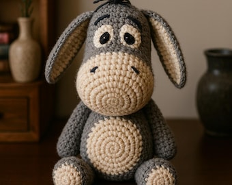 Esel Häkelanleitung: Amigurumi Plüschtier (PDF Anleitung)