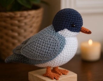 Amigurumi Seagull Crochet Pattern: Realistic Bird Toy (PDF)