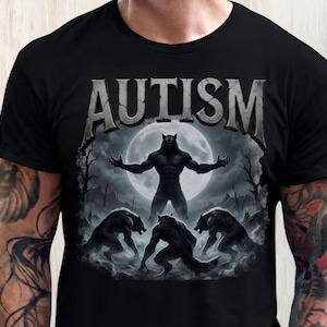 autism werewolf pack png svg dark moon art neurodivergent pride design