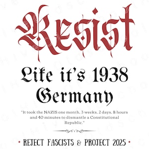 Resist It&#39;s Like 1938 Png, Anti-Trump Png, Protest Png, Pro Women&#39;s Rights Png, Human Rights Png, Political Png