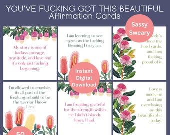 Cartes de vœux pour jurer espoir et guérison | Téléchargement instantané | Cadeau d'aide au rétablissement | Cartes d'encouragement imprimables de fleurs sauvages