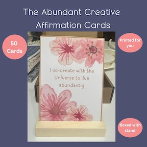Creative Women Affirmation Cards, Abundance Mindset Gift, Floral Affirmation Cards for Creative Entrepreneurs, Dream Life Builder