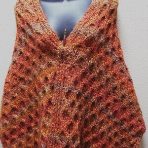 PATTERN for Honeycomb Cable Hand Knitted Shawl/Wrap - Autumn Ablaze