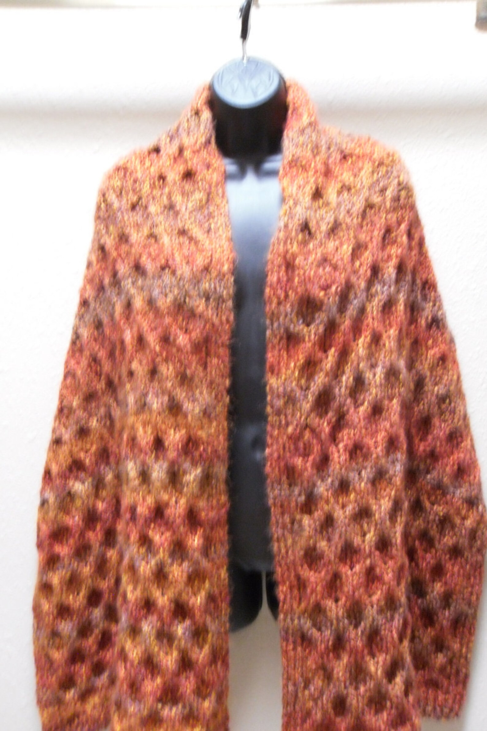 PATTERN for Cable Hand Knitted Shawl/wrap Autumn Etsy
