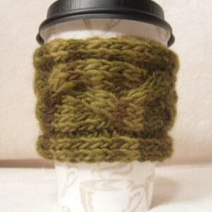 PATTERN - Cup Cozy Sleeve Knitted Braided Cable - easy & fast