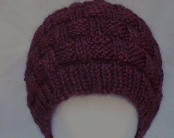 PATTERN Knit Woven Weave Cap/Hat