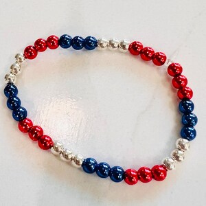 red white and blue bracelet for child