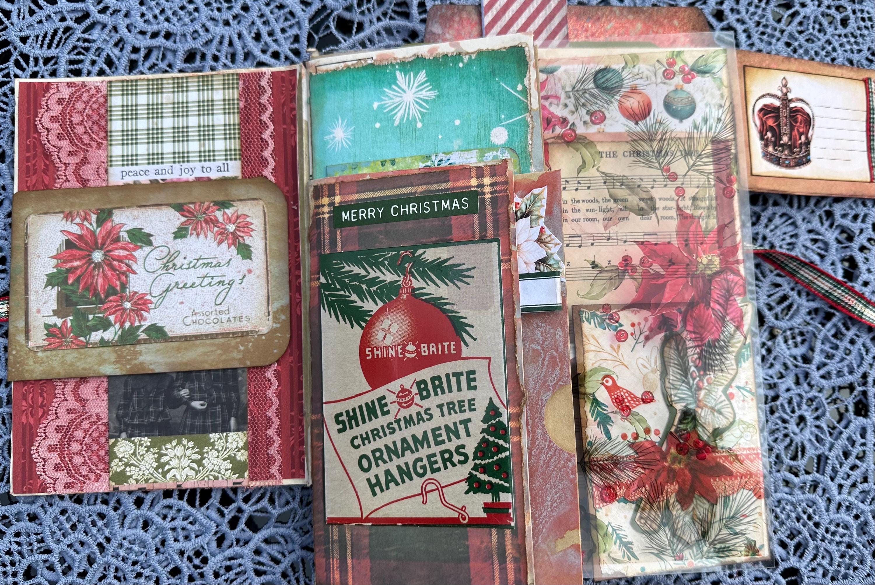 Grungy Christmas Junk Journal With Pen - Etsy