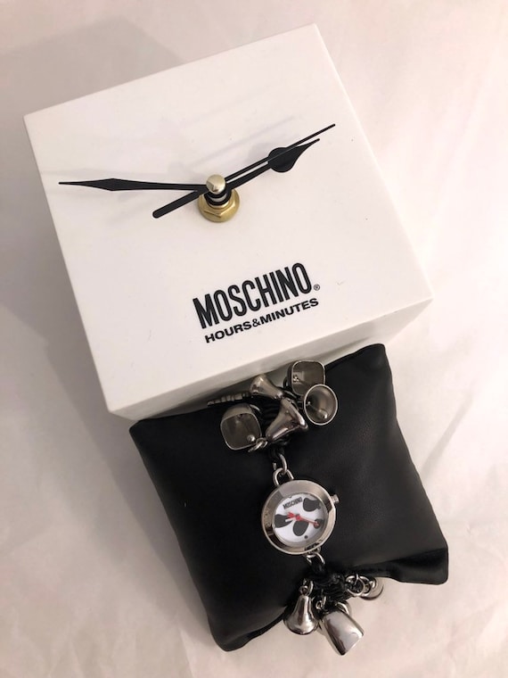Vintage 1990s Designer Unisex MOSCHINO Hours & Min