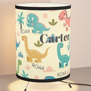 Cute Dinosaur Personalized Tripod Lamp