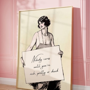 Vintage 1920s diva art print, Femme fatale wall art, Retro maximalist poster, Retro bar cart art, Trendy home wall decor, Digital download