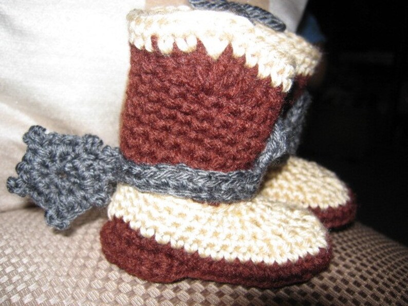 Hand Crocheted Baby Cowboy or Cowgirl Boots with Spurs Etsy