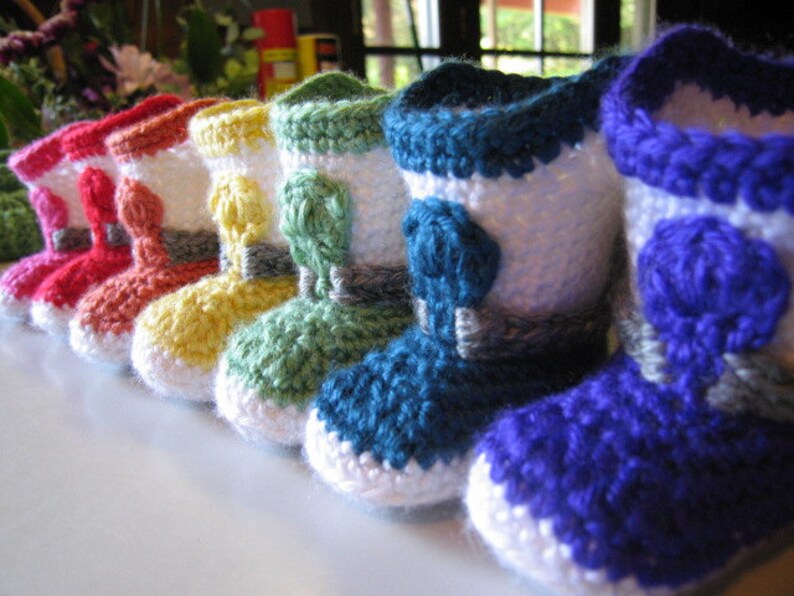 Hand Crocheted Baby Cowboy or Cowgirl Boots with Spurs Etsy